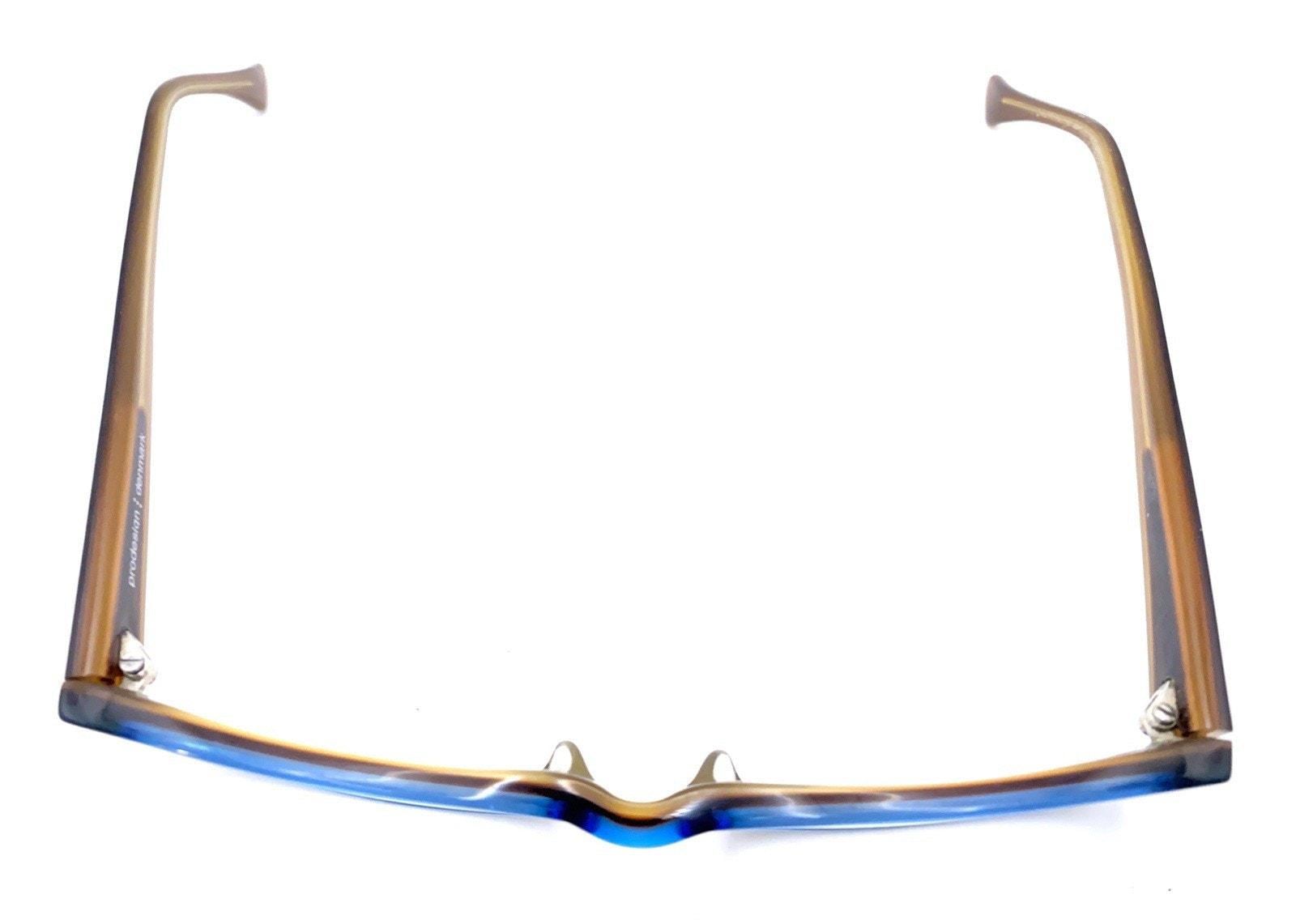 Prodesign Denmark Brown Tan Slim Rectangle Eyeglasses Frames