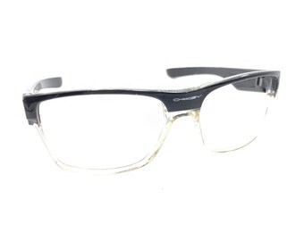 Oakley Black Clear Large Wrap Rectangle Sunglasses Frames Designer Men Women