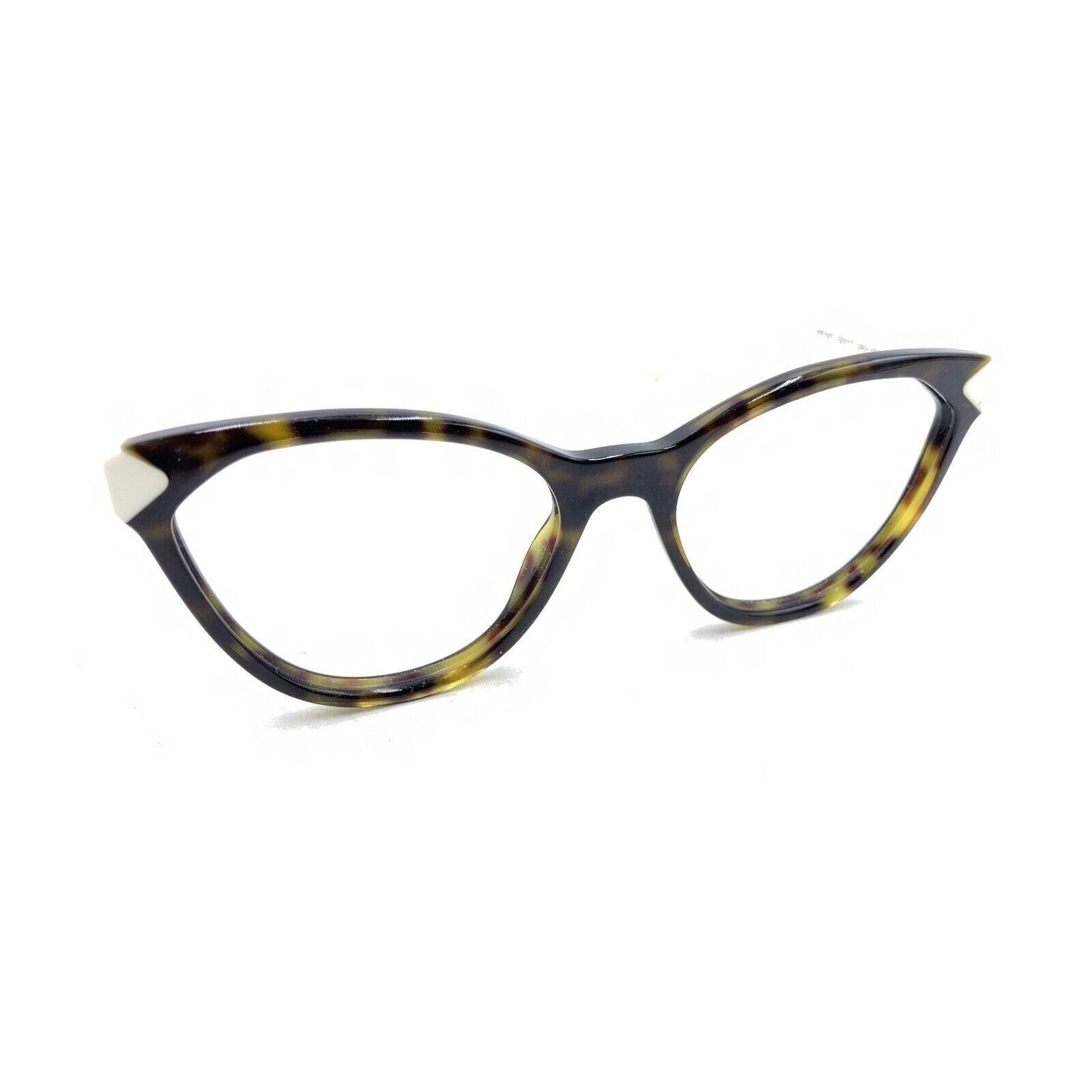 Prada VPR 02T 2AU-1O1 Tortoise Brown White Cat Eye 