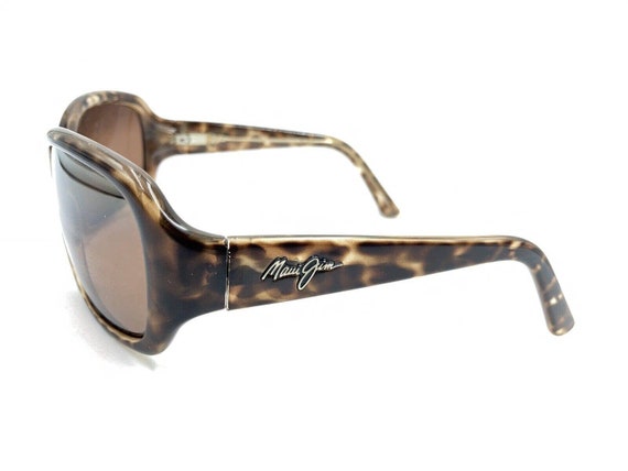 Maui Jim Brown Tortoise Rectangle Wrap Sunglasses… - image 7