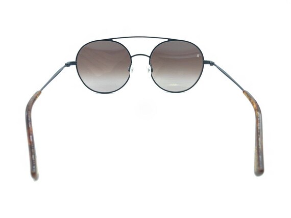 Raen Scripps Burlwood Matte Black Round Sunglasse… - image 5
