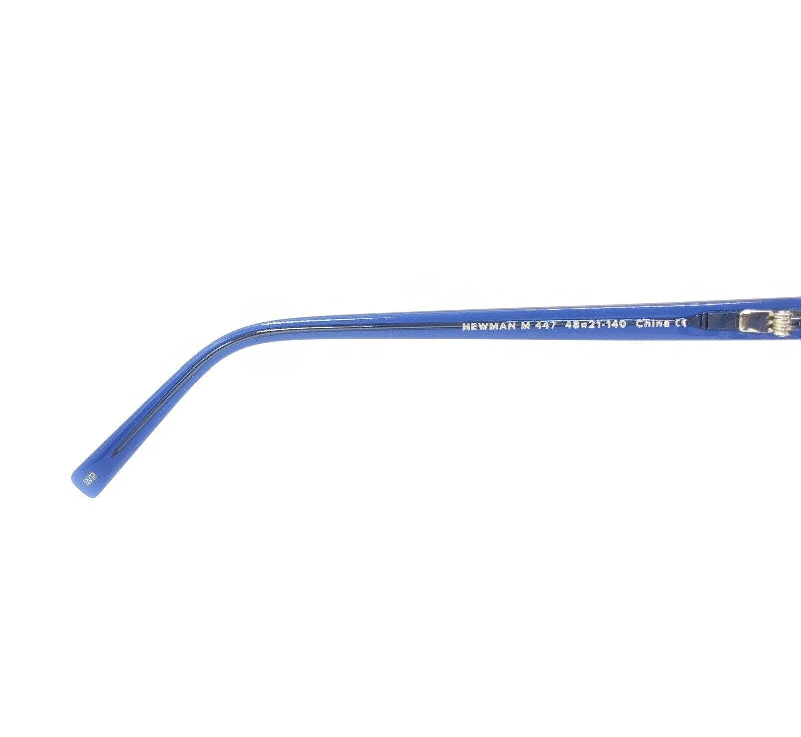 Warby Parker Newman M 447 Sunglasses Blue Frame 48-21-140 NEW w/ Case Warby Parker Newman M447 Blue Round Eyeglasses 48-21 140  main image 3