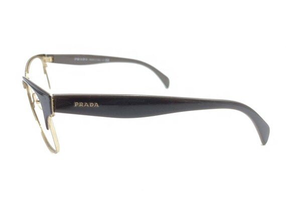 Prada VPR 65R DHO-1O1 Brown Gold Cat Eye Eyeglass… - image 7