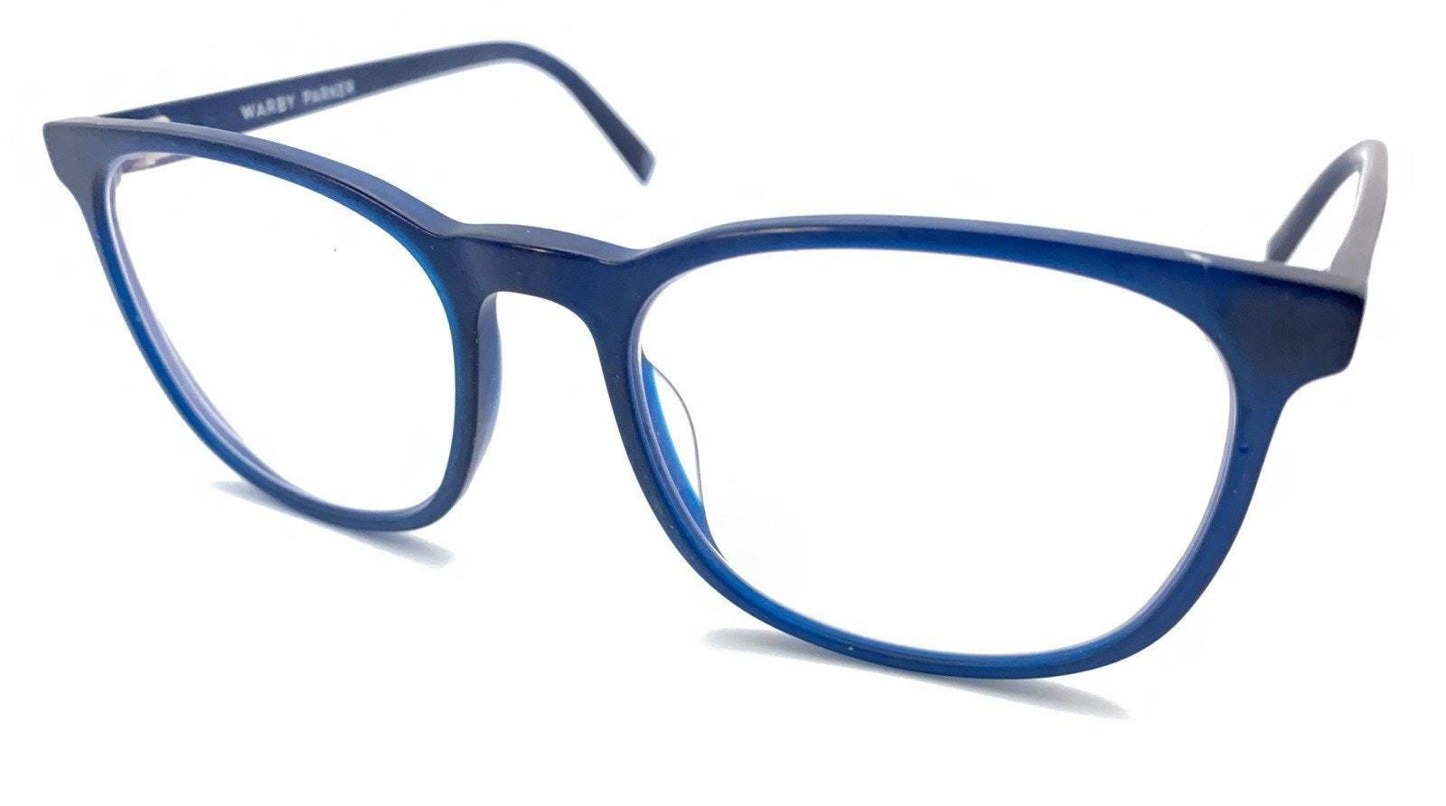 Warby Parker Bodie W 244 Blue Rectangle Eyeglasses Frames 54  display picture 1