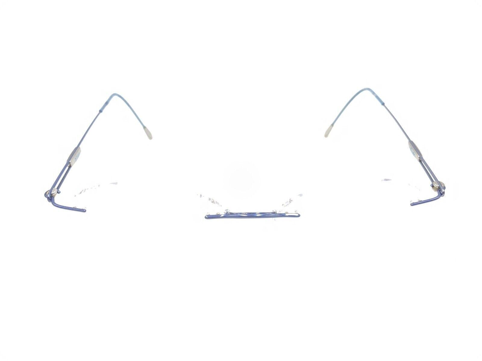 Silhouette Titanium Light Blue Rimless Eyeglasses Frames 54 