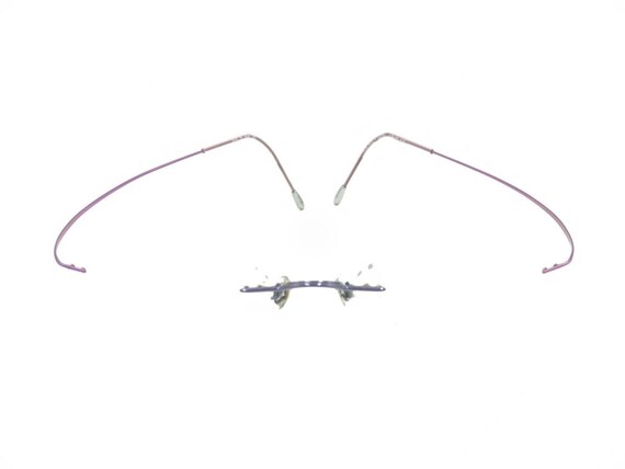 Silhouette 5515 70 3540 Titanium Purple Rimless E… - image 2