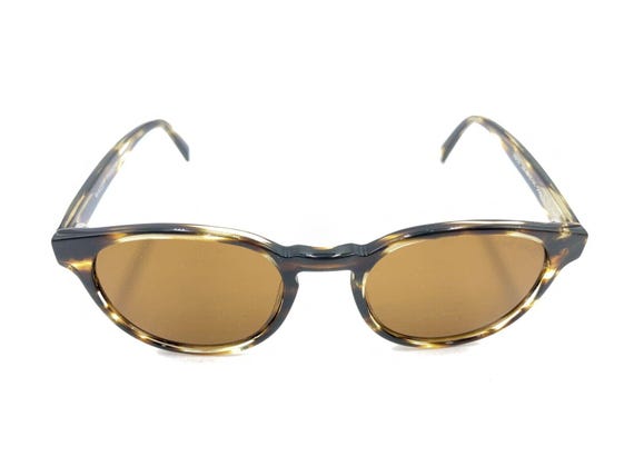 Warby Parker Percey 256 Striped Brown Round Sunglasses Brown  display picture 1