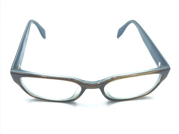 Oliver Peoples Brown Blue Rectangular Eyeglasses … - image 3