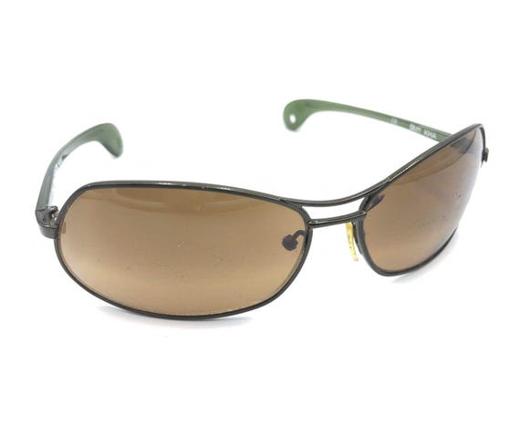 Beausoleil Paris SM1 KHA Olive Green Metal Wrap Sunglasses  display picture 1