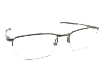 Oakley BarrelHouse 0.5 OX3174-0253 Pewter Half Rim Eyeglasses Frames 53-18 139