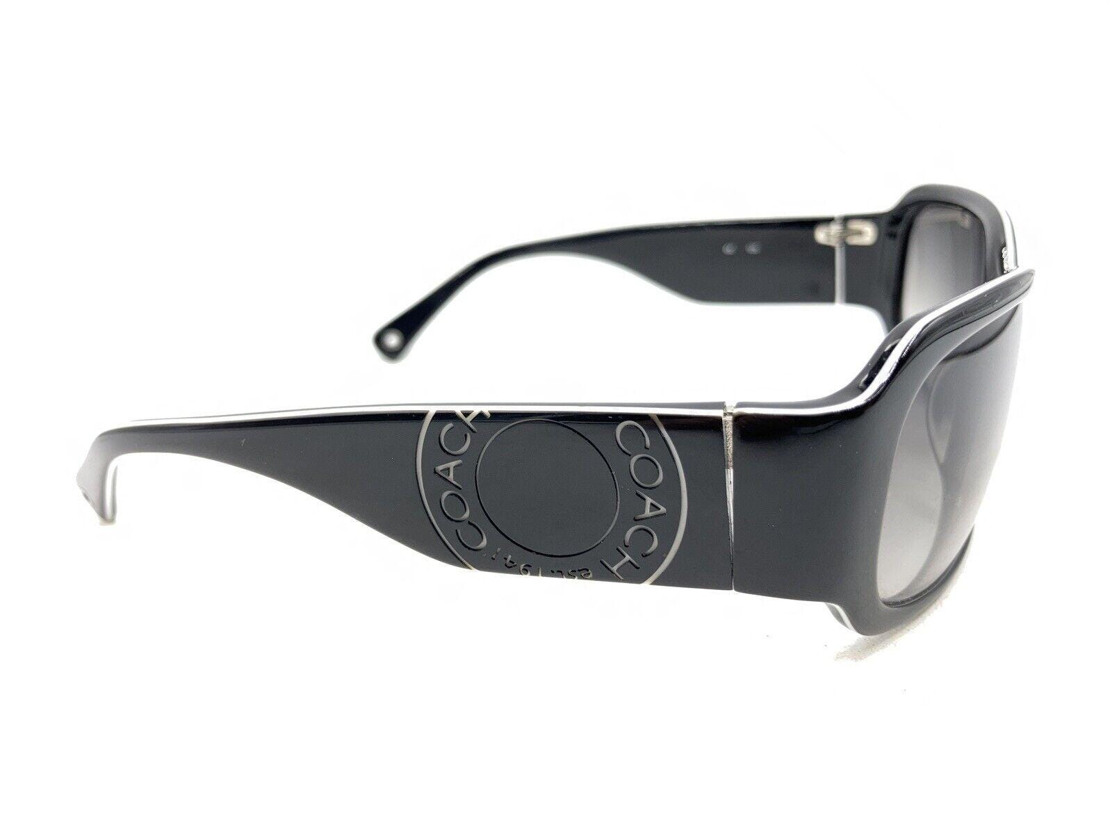 COACH RECTANGULAR FULL RIM DESIGNER EYEGLASSES FRAMES - LEXI S493 Coach Lexi S493 Black White Sunglasses Gray Lens 56-18 125  main image 4