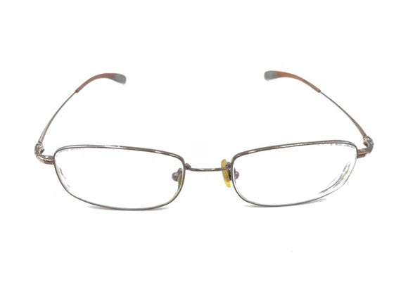 Nike Flexon Brown Metal Rectangle Eyeglasses Frames 51-18 140
