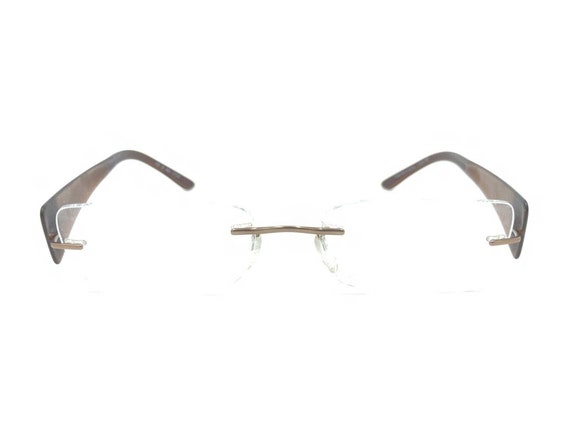 Silhouette 7599 40 6055 Brown Rimless Eyeglasses … - image 6