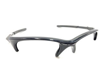 Oakley Polished Black Half Rim Wrap Sunglasses Frames 130 Sports Men Women