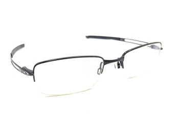 Monturas de gafas Oakley Frag OX5045-0151 de media montura en negro pulido, 51-19, 140