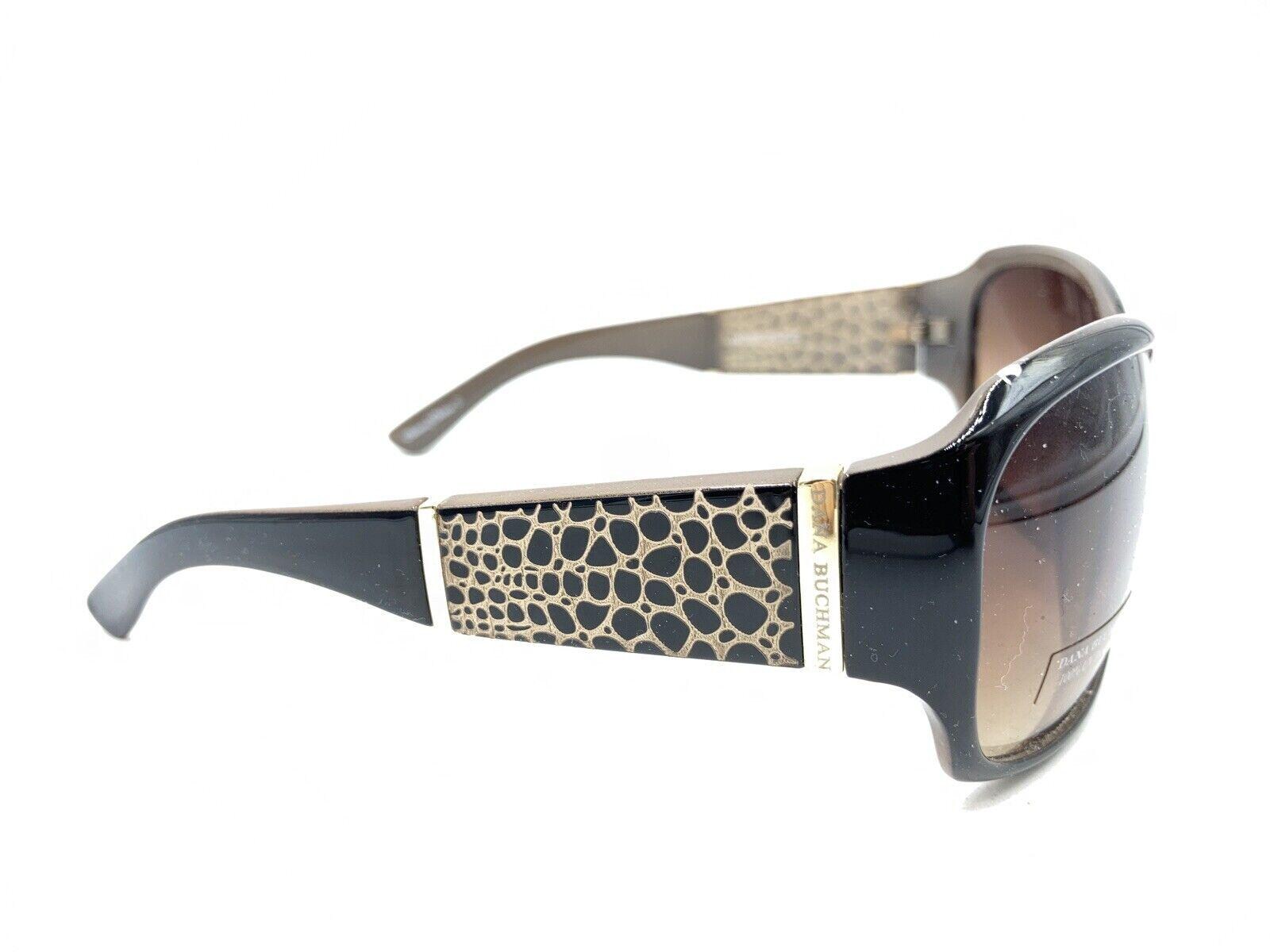 Dana Buchman WDB61SG02C Brown Gold Oversized Sunglasses 