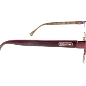 Montura de gafas Coach Montana HC 5038 9134 en color burdeos satinado y marrón, 52-17 135 imagen 4