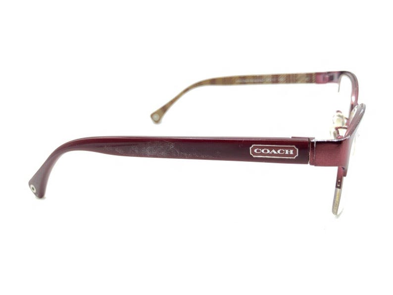 Montura de gafas Coach Montana HC 5038 9134 en color burdeos satinado y marrón, 52-17 135 imagen 4