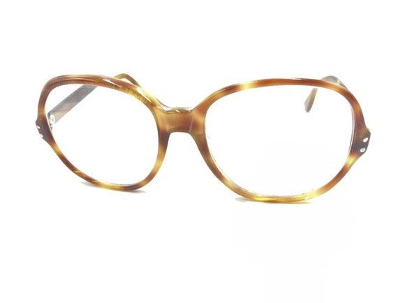 Vintage Tortoise Brown Oversized Square Eyeglasse… - image 8