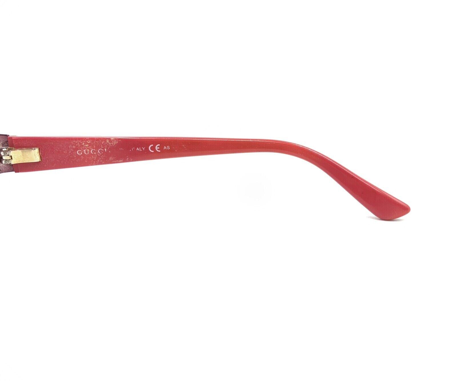 グッチ GG ダークレッド バーガンディ ゴールド 眼鏡フレーム 52-17