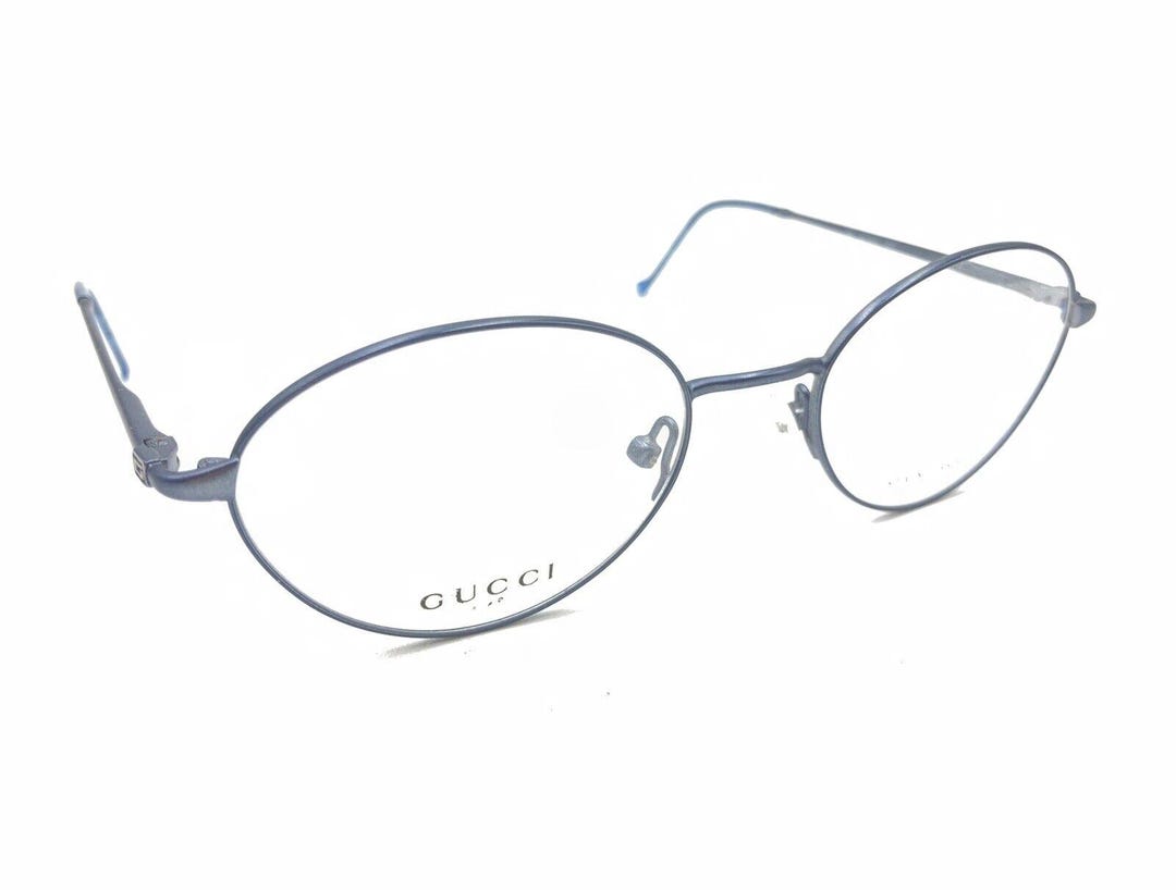 GUCCI サングラス Gucci GG 2642 6XG Satin Blue Stainless Round Eyeglasses Frames 51