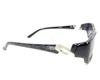 Okey ZX 2448 Black Rectangle Sunglasses Purple Lens 140 USA