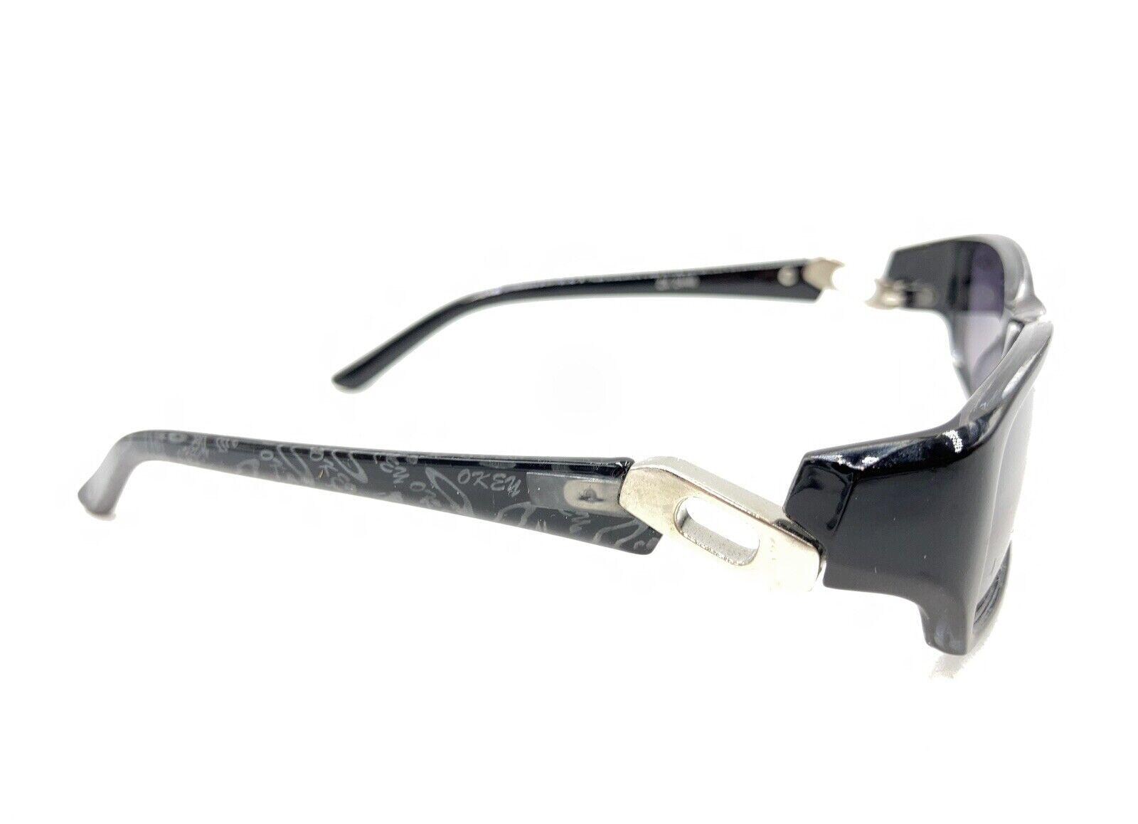 Okey ZX 2448 Black Rectangle Sunglasses Purple Lens 140 USA