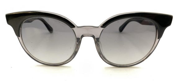 Kate Spade Abianne 08A9O Black Clear Cat Eye Sunglasses Gray  display picture 1