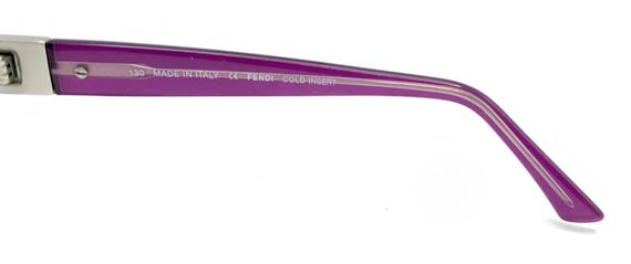 Fendi F833 Purple Cold Insert Rectangle Eyeglasses Frames 53  display picture 2