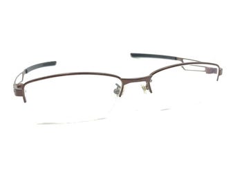 Oakley Half Track OX3137-0254A Brown Metal Half Rim Eyeglasses Frames 54-17 140