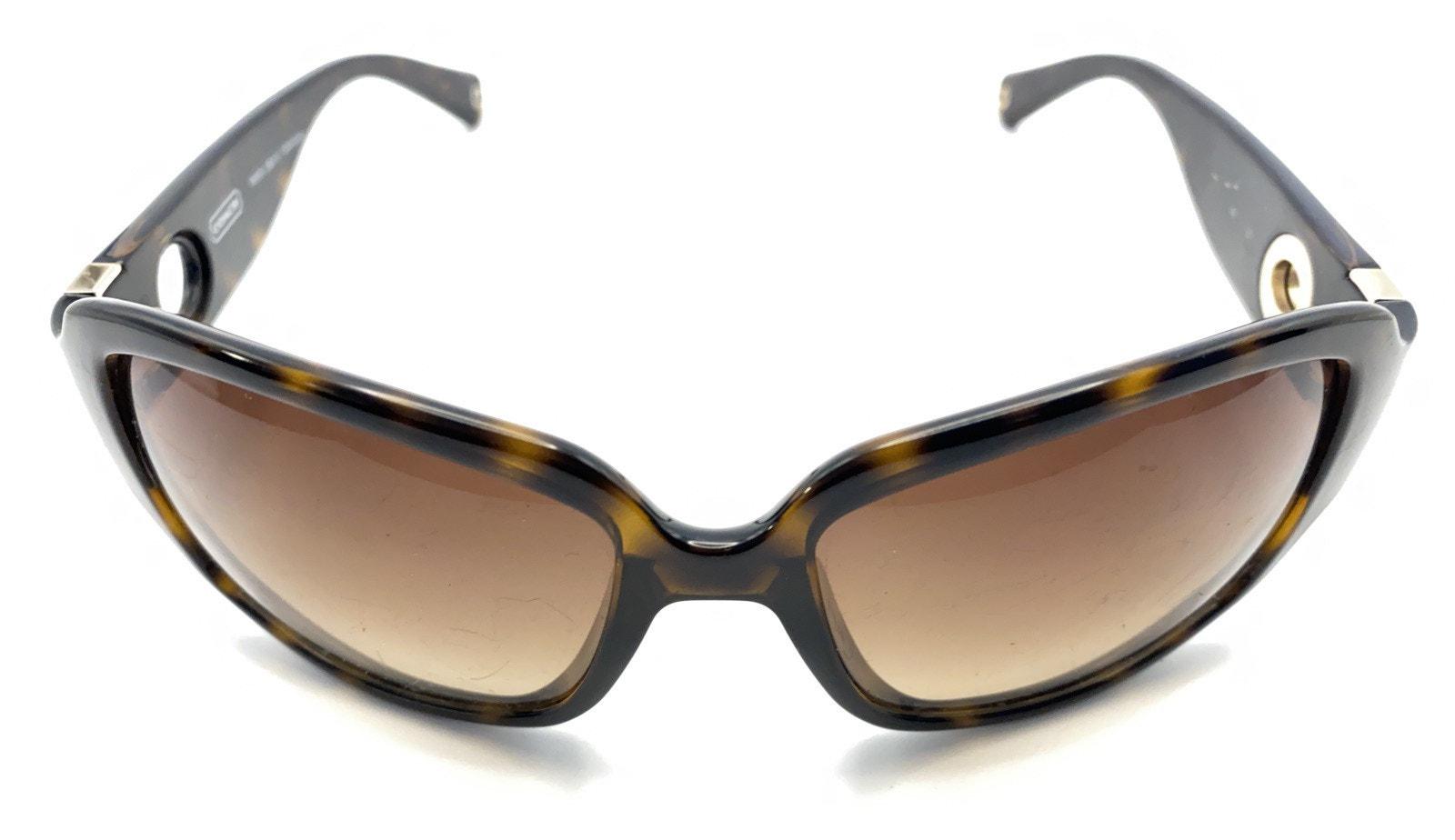 Coach Piper S611 Brown Tortoise Square Sunglasses Brown Lens  display picture 3