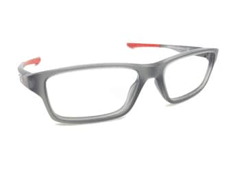 Oakley Crosslink XS OY8002-0349 Satin Grey Smoke Red Eyeglasses Frames 49-14 122