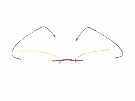 Silhouette M7395 Titanium Dark Red Rimless Eyegla… - image 2