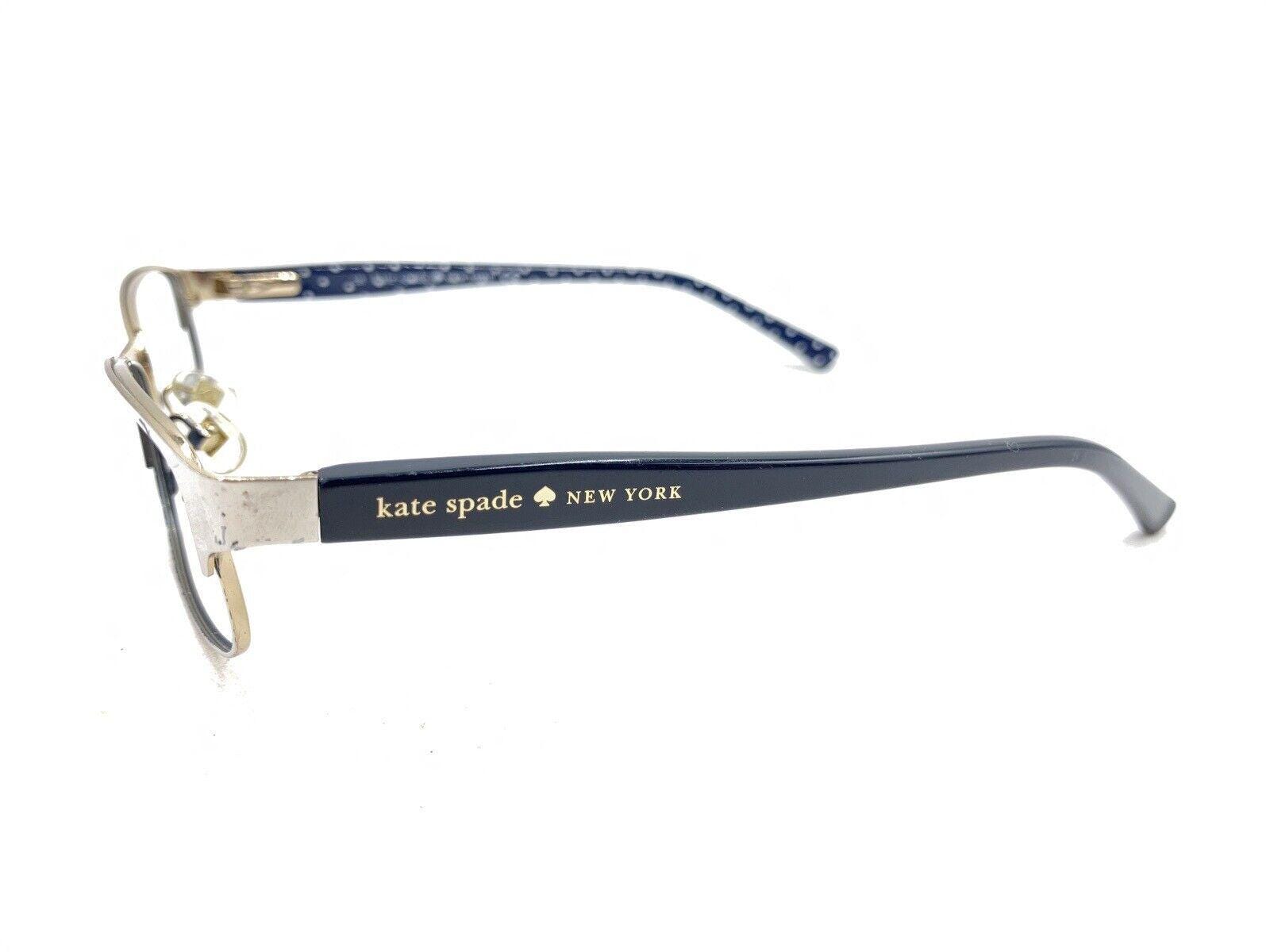 Kate Spade Ambrosette Blue Oval Sunglasses Frames Only Kate Spade Ambrosette DA4 Gold Black Navy Blue Eyeglasses  main image 2