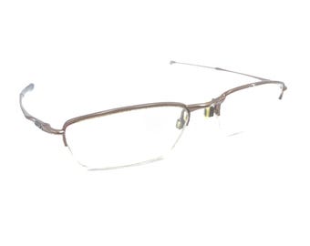 Oakley Jackknife 4.0 Polished Brown Metal Half Rim Eyeglasses Frames 51-19 138