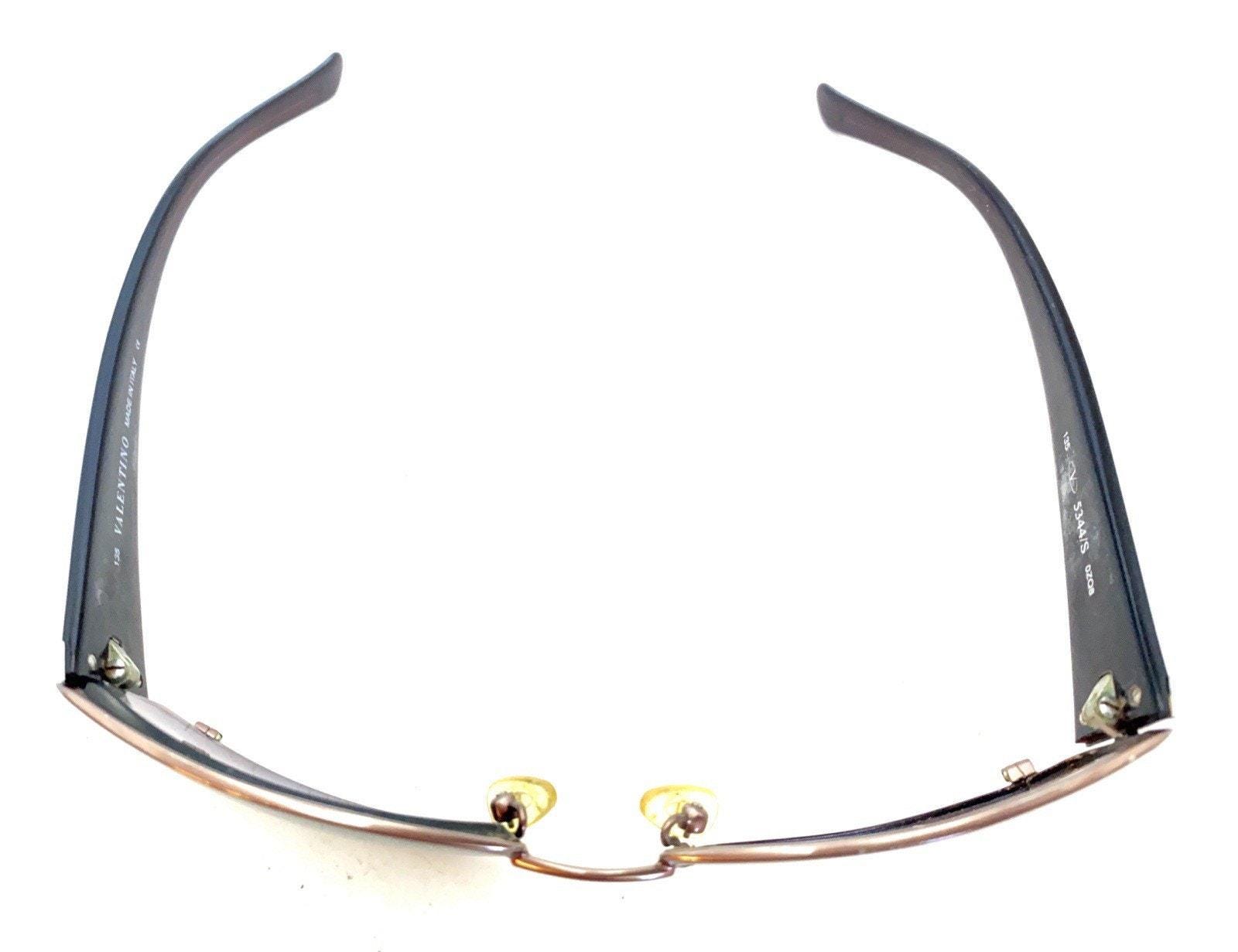 Valentino 5344/S 0ZQ7 Gloss Black Sunglasses FRAME ONLY Italy 56-17-135 Valentino V 5344/S 0ZQ8 Brown Rectangle Sunglasses Frames 56  main image 4