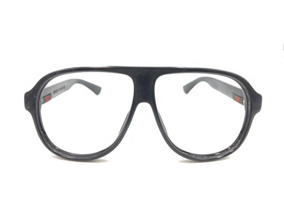Gucci Matte Black Oversize Aviator Sunglasses Fra… - image 6
