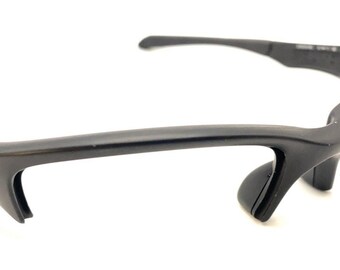 Oakley Quarter Jacket Black Half Rim Wrap Sunglasses Frames 61-11 122 USA Youth