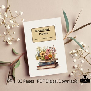 Planificador académico, Diario de notas semanales, organizador de productividad, agenda imprimible de notabilidad 2023/2024 responsabilidad mínima del estudiante
