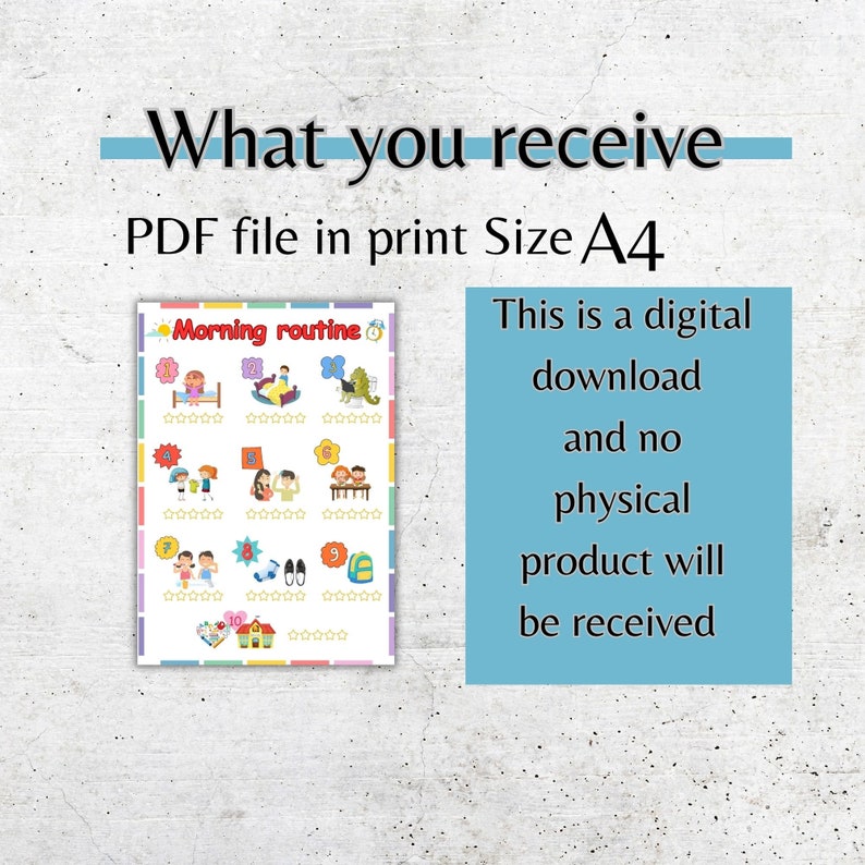 Morning Routine Checklist Printable Kids Daily Routine SEN Special ...