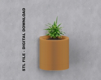 Wall Mounted Planter STL File for 3D Printing - Linearis Design