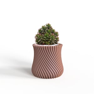 The Tulip Collection - Planter Plant Pot with Drip Tray STL File for 3D Printing - Intersection Design Desk Shelf Planter
