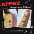 ATEEZ Temporary Tattoos Set, ATZ Kpop Inspired Stickers Decals product logo
