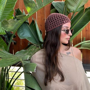 Crochet Mesh Hat, Crochet Lace Beanie, Crochet Mesh Hat