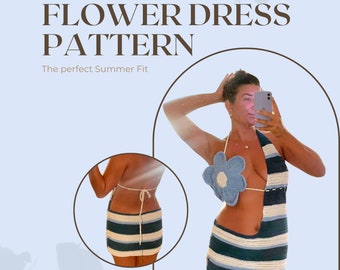 Crochet Flower Dress Pattern PDF | S-M | Crochet Festival Dress Pattern | Instant Download