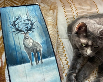 Shadow and Bone Book Set: Hand-Painted Stag Fore-Edge Art