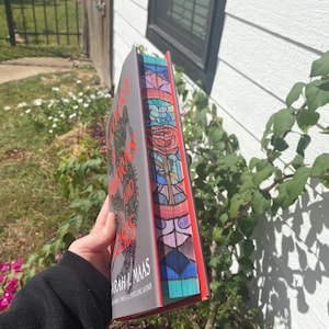 A Court of Thorns and Roses Fore Edge Painting