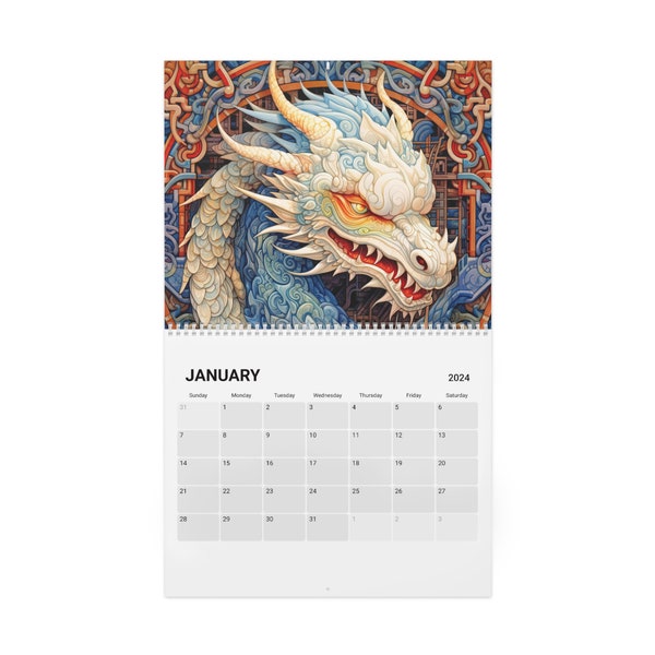 2025 Dragon Calendar Etsy