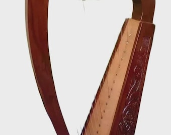 19-saitige Palisanderharfe Handgemachte Anfänger & Professionelle Keltische Harfe Hochwertige Palisanderhebel Folkharfe mit Stimmschlüssel, Tasche für extra Saiten