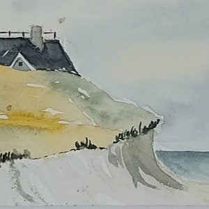 watercolor painting beach sea north wall decoration painted seascape watercolor marine watercolors
